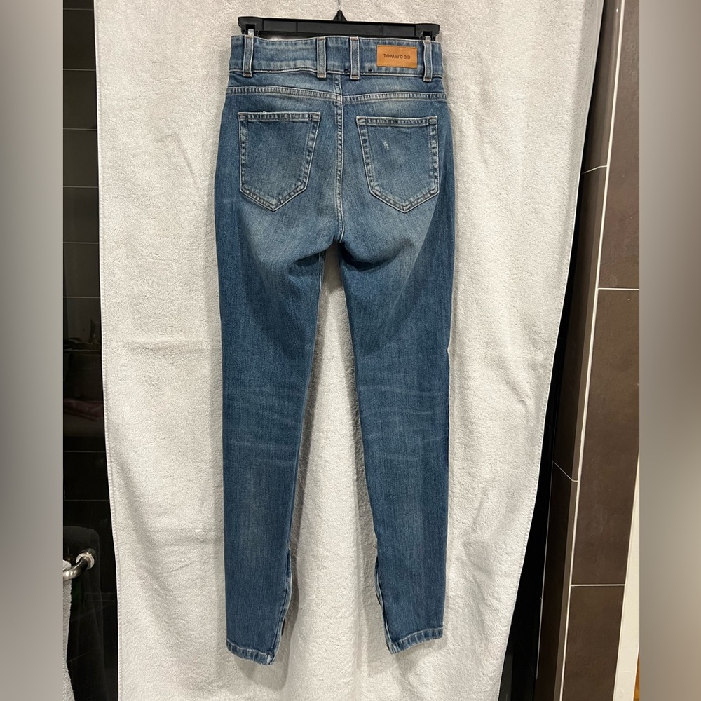 TomWood -TOM WOOD WOMEN’s Distressed Patch Jeans European Jeans Oslo Norway